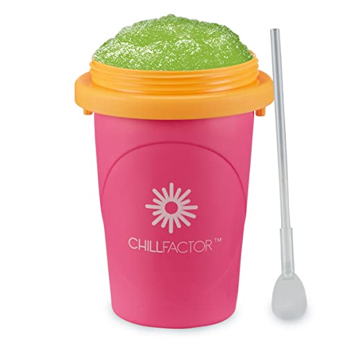 ChillFactor slushy Maker Neon Pink - Reusable slushy Maker Cup, Homemade slushies. Squeeze Cup slushy Maker Kitchen Toys von Chill Factor