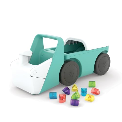 Chillafish Blockie: Das erste 4-Rad-Fahrzeug für Kinder, das aufräumt und alle Spielzeuge trägt. Inklusive 10 Spielblöcke für Bagger-Action. Geeignet für Kinder von 1-3 Jahren Mint von Chillafish