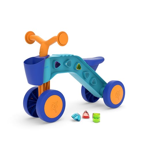 Chillafish ItsiBitsi-Blocks Laufrad, mit Aufbewahrungskorb und Spielblöcken, Lauflernrad mit Korb, für Kinder von 1 – 3 Jahren CPIB02FUS von Chillafish