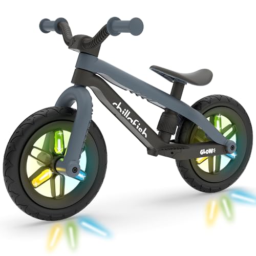 Chillafish Unisex-Jugendliche BMXie Glow-Red, Antracite, Mit Leuchträdern von Chillafish