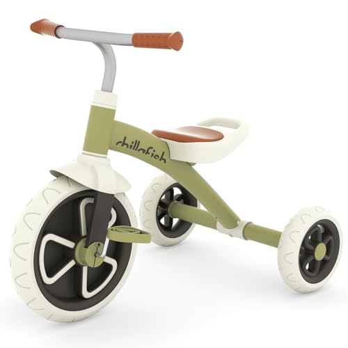 Chillafish Ziggi Dreirad für Kleinkinder – Robustes und sicheres Kinderfahrzeug für motorische Entwicklung, Outdoor-Abenteuer und spielerisches Lernen CPZG01OLI von Chillafish