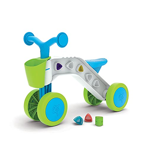 ItsiBitsi-Blocks, Laufrad mit Aufbewahrungskorb und Spielblöcken, die in den Rahmen passen, personnalisier deinen Rahmen, für Kinder von 1 bis 3 Jahren, Blau von Chillafish