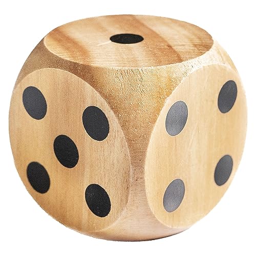 Chinchilla® Naturholz-Würfel 6 × 6 cm | Vielseitiger Spielspaß für Familie und Freunde - hochwertiges Holzmaterial | Authentisches Spielerlebnis in Braun | Gesellschaftsspiele von Chinchilla