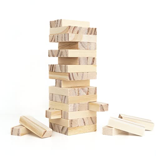 Chinchilla® Wackelturm Holz für Reisen | Reisewackelturm | Stapelspiel für die ganze Familie | Geschicklichkeitsspiel | Unterhaltungsspaß für unterwegs | Feinmotorik von Chinchilla