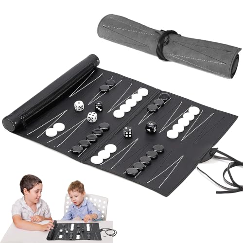 Chingcoo Backgammon Reisespiel, Backgammon Spiel Set Backgammon Set Backgammon Reise Backgammon Tragbares Reise Backgammon Set Klassisches Brettspiele Erwachsene Kinder von Chingcoo