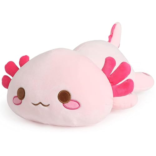 Chingcoo Axolotl Plüschtier, Stofftiere Kawaii Axolotl Kuscheltier Plüsch Axolotl Spielzeug Wurfkissen Kissen, Kawaii Kuscheltier für Kinder Mädchen Jungen, Geburtstag, Weihnachten, Neujahr von Chingcoo