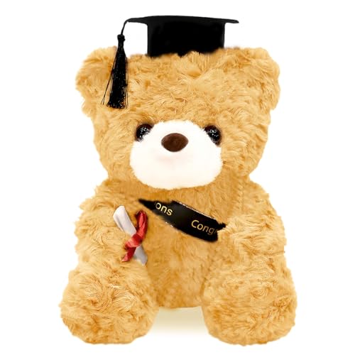 Teddybär Plüschtier, Bachelor Geschenk Examensbär, Bestandene Prüfung Geschenk Klein Teddybär Graduation Gift, Prüfung Bestandene Geschenk, Abschluss Geschenk Teddybär Kuscheltier für Mädchen Jungen von Chingcoo
