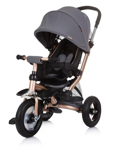 Chipolino Dreirad Bolide – Dreirad 2-in-1 mit Kippfunktion, Luftbereifen, Dach, Farbe: Grau/Schwarz Chipolino Dreirad Bolide – Dreirad 2-in-1 mit Kippfunktion, Luftbereifen, Dach, Farbe: Grau/Schwarz von Chipolino