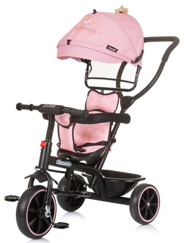 Chipolino Dreirad für Babys, Princess, multifunktional, anpassbar, sicher und bequem ab 18 Monaten von Chipolino