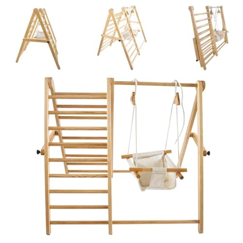 Chipolino Holz-Klettergerüst 2 in 1 höhenverstellbare Schaukel, zusammenklappbar, Farben:braun Chipolino Holz-Klettergerüst 2 in 1 höhenverstellbare Schaukel, zusammenklappbar, Farben:braun von Chipolino