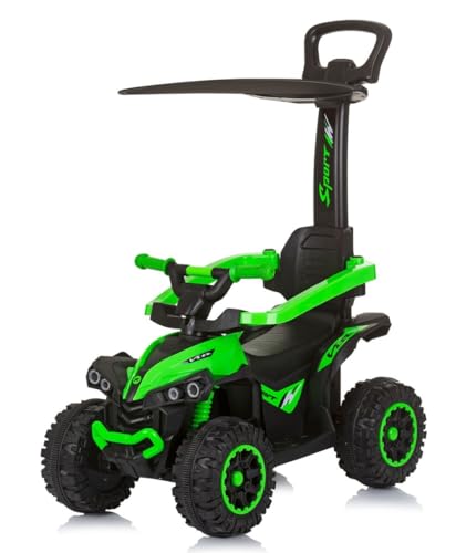 Chipolino Kinder Rutschauto ATV Sonnendach Schiebegriff Musikfunktion bis 23 kg, Farbe:grün Chipolino Kinder Rutschauto ATV Sonnendach Schiebegriff Musikfunktion bis 23 kg, Farbe:grün von Chipolino