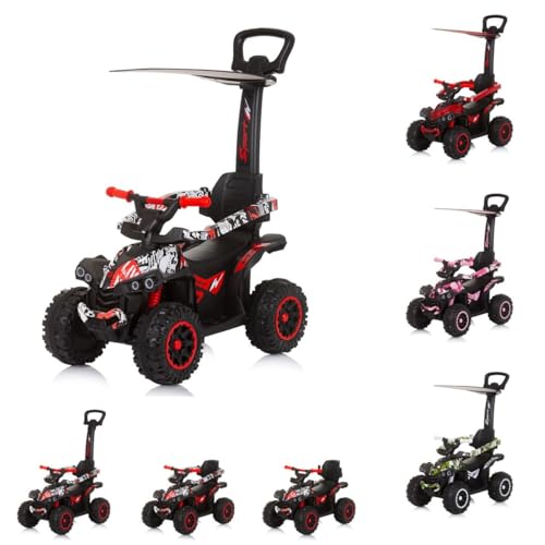 Chipolino Kinder Rutscher ATV, Wassertransferdruck,Musik, Frontbügel Sonndendach, Farben:schwarz rot von Chipolino