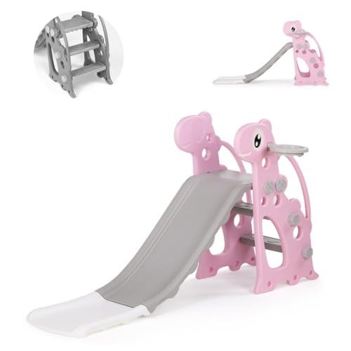 Chipolino Kinderrutsche Dino 116 cm Rutschlänge, Ball mit Basketballkorb, 30 kg, Farbe:rosa Chipolino Kinderrutsche Dino 116 cm Rutschlänge, Ball mit Basketballkorb, 30 kg, Farbe:rosa von Chipolino