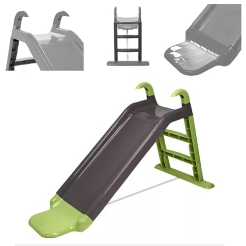 Chipolino Kinderrutsche Länge 141 cm, Breite 63 cm, Höhe 78,5 cm Outdoor Indoor, Farbe:grau von Chipolino