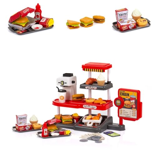 Chipolino Spielzeug Schnellrestaurant 71-teilig Burger Pommes Kaffeemaschine, Farbe:rot Chipolino Spielzeug Schnellrestaurant 71-teilig Burger Pommes Kaffeemaschine, Farbe:rot von Chipolino