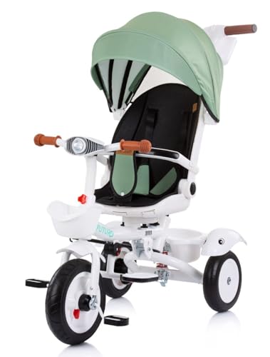 Chipolino Tricycle Futuro 2 in 1 faltbar, Becherhalter, Musik, Licht, PU-Räder, Farbe:grün von Chipolino