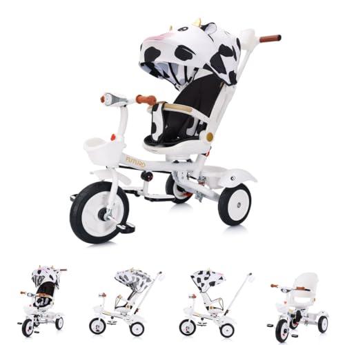 Chipolino Tricycle Futuro 2 in 1 faltbar, Becherhalter, Musik, Licht, PU-Räder, Farbe:schwarz weiß von Chipolino