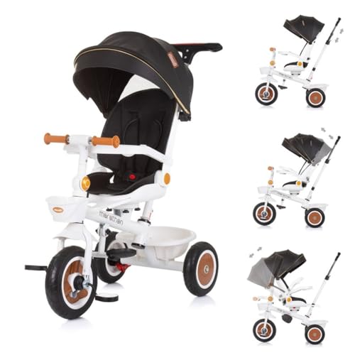 Chipolino Tricycle Marathon 2 in 1 Dreirad, Sitz umkehrbar, Gummiräder, Dach, Farbe:schwarz weiß Chipolino Tricycle Marathon 2 in 1 Dreirad, Sitz umkehrbar, Gummiräder, Dach, Farbe:schwarz weiß von Chipolino