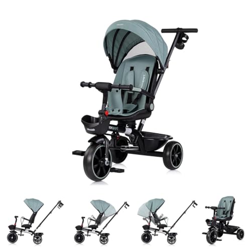 Chipolino Tricycle Max Sport 2 in 1, Dreirad, Becherhalter, Sitz umkehrbar, Korb, Farbe:Tuerkis Chipolino Tricycle Max Sport 2 in 1, Dreirad, Becherhalter, Sitz umkehrbar, Korb, Farbe:Tuerkis von Chipolino