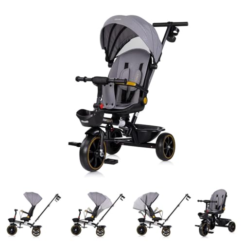Chipolino Tricycle Max Sport 2 in 1, Dreirad, Becherhalter, Sitz umkehrbar, Korb, Farbe:grau Chipolino Tricycle Max Sport 2 in 1, Dreirad, Becherhalter, Sitz umkehrbar, Korb, Farbe:grau von Chipolino