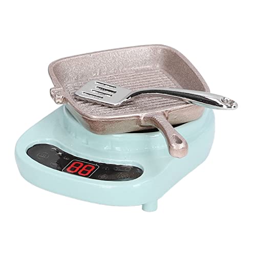Chiyyak 1:12 Dollhouse Kitchen Kochgeschirrset Miniaturofen Pot Spatel 3PCS Legierung Simulation Spielzeug mit Lebensechter Design (Grün) von Chiyyak