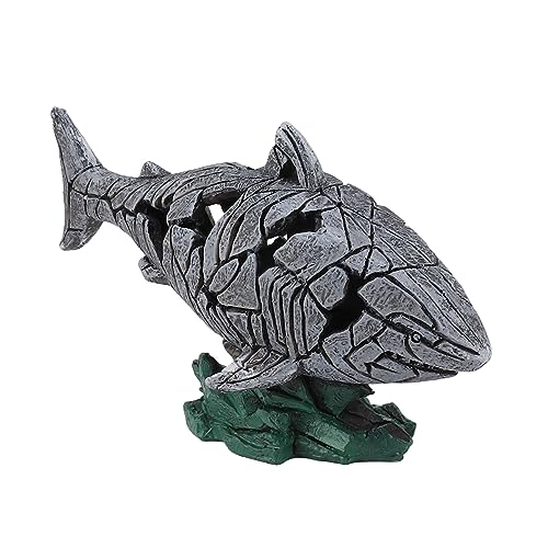 Chiyyak Haienskulptur, 7,3 Zoll Lang 4,5 Zoll Breites Haienfigur Hohldesign von Chiyyak