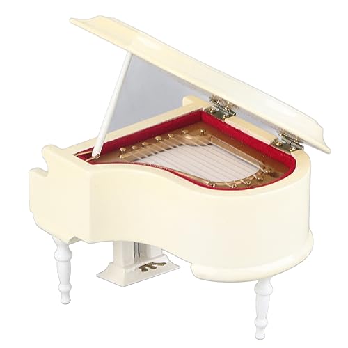 Chiyyak Nachbildung eines Miniaturklaviers aus Holz mit Bank und Koffer, Instrumentenmodell, Musikgeschenke, Ornamente, Weiß Chiyyak Nachbildung eines Miniaturklaviers aus Holz mit Bank und Koffer, Instrumentenmodell, Musikgeschenke, Ornamente, Weiß von Chiyyak