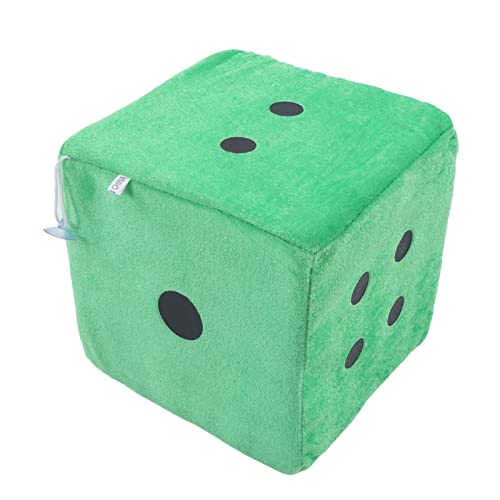 Chiyyak Plüsch-Würfel Gefülltes Würfel-Spielzeug 20cm Großes, Weiches Würfel Kissen für -Heim Dekor mit Schwamm Füllung für Sofa-Auto-Dekoration (Grün) von Chiyyak
