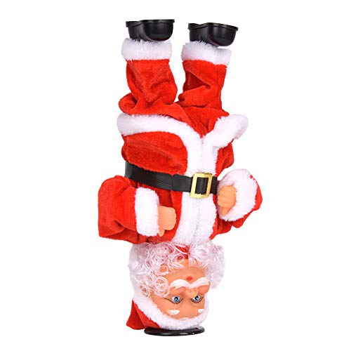 Chiyyak Tanz Singen Weihnachtsmann Santa Claus Elektrische Musik Dancing Weihnachtspuppe, Kopfstands Rotierender Santa Claus Musikspielzeug von Chiyyak