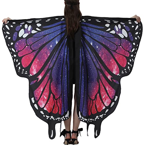 Chnnamzu Schmetterling Kostüm Damen Flügel Schmetterlingsflügel Erwachsene Faschingskostüme Damen Umhang Verkleidung Schmetterlings Kostüm Zubehör Schmetterling von Chnnamzu