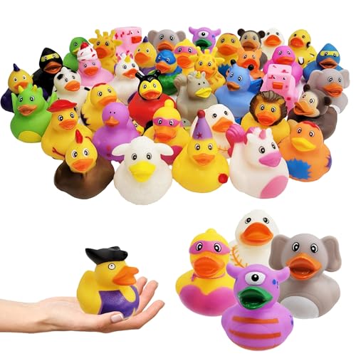 Sortierte Gummi-Enten Spielzeugenten für Kinder und Kleinkinder, Badewanne, Geburtstag, Babyparty, Klassenzimmer, Sommer, Strand und Pool-Aktivität, 5,1 cm (200 Stück) von Chochkees
