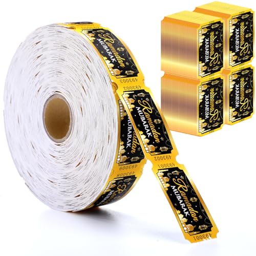 Cholemy 1000 Stück Eid Tombola-Tickets Rolle Eid Mubarak Tickets muslimischer Ramadan Getränkekarte islamischer Karneval nummeriertes Spiel Tür Ticket für Eid Al-fitr und Eid Al-Adha Islam Geburtstag Cholemy 1000 Stück Eid Tombola-Tickets Rolle Eid Mubarak Tickets muslimischer Ramadan Getränkekarte islamischer Karneval nummeriertes Spiel Tür Ticket für Eid Al-fitr und Eid Al-Adha Islam Geburtstag von Cholemy