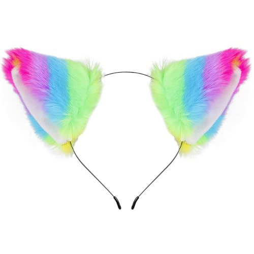 ChongKuan Fuchsohren Haarreif – 27 Stile Für Damen Und Erwachsene | Fuchs Ohren, Katzenohren Und Tierohren Haarreif Für Partys, Cosplay Und Halloween (26) von ChongKuan
