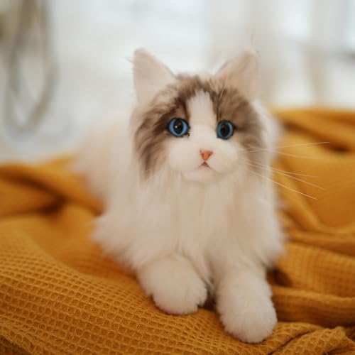 Chongker Plüsch Spielzeug handgefertigt realistische Begleiter Haustier Geschenke für Mädchen Jungen ältere Katze Liebhaber weichen niedliche（Ragdoll） von Chongker