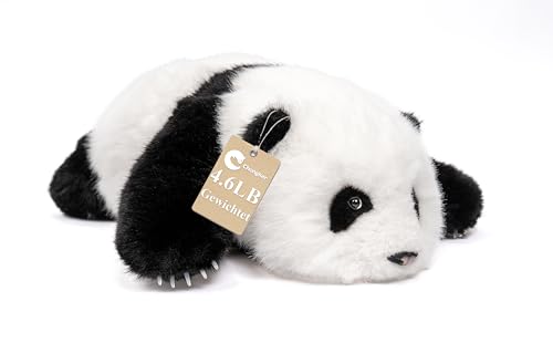 Chongker Plüschtiere Panda Plüsch Handgemachtes Realistisches Spielzeug Katze Niedlicher Plüsch Panda Begleiter Haustier Kinder Geschenk Damen Geburtstag (Panda) von Chongker