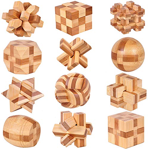Chonor 12 Stück 3D Puzzle Brainteaser Denkspiel Set aus Holz, Klassisch Holzspielzeug Knobelspiel Geduldspiel Intelligenz Pädagigisches Gehirntraining Spielzeug Logikspiel für Kinder und Erwachsene Chonor 12 Stück 3D Puzzle Brainteaser Denkspiel Set aus Holz, Klassisch Holzspielzeug Knobelspiel Geduldspiel Intelligenz Pädagigisches Gehirntraining Spielzeug Logikspiel für Kinder und Erwachsene von Chonor
