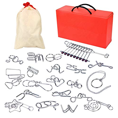 Chonor 20 Stück Mini Denkspiel Knobelspiel Set aus Metall, IQ Spiele Metall-Knobelei 3D Puzzle Geduldspiele Logikspiele Rätsel Brainteaser Intelligenz Pädagigisches Spielzeug für Kinder Erwachsene Chonor 20 Stück Mini Denkspiel Knobelspiel Set aus Metall, IQ Spiele Metall-Knobelei 3D Puzzle Geduldspiele Logikspiele Rätsel Brainteaser Intelligenz Pädagigisches Spielzeug für Kinder Erwachsene von Chonor
