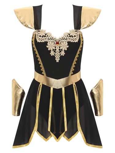 Choomomo Damen Antike Griechisch Römische Kostüm Krigerin Toga Umhang Kleid mit Armbändern Gold Halloween Fasching Karneval Cosplay Verkleidung S-XL Schwarz 3XL Choomomo Damen Antike Griechisch Römische Kostüm Krigerin Toga Umhang Kleid mit Armbändern Gold Halloween Fasching Karneval Cosplay Verkleidung S-XL Schwarz 3XL von Choomomo