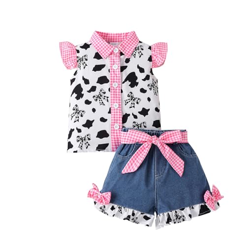 Choomomo Kleinkind Mädchen Cowgirl Kostüm Set Baby Wildwest Hippie Kleidung Halloween Karneval Party Verkleidung Rosa Schleife 110-116 Choomomo Kleinkind Mädchen Cowgirl Kostüm Set Baby Wildwest Hippie Kleidung Halloween Karneval Party Verkleidung Rosa Schleife 110-116 von Choomomo
