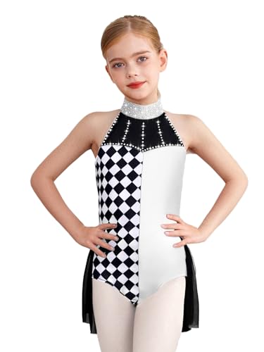 Choomomo Mädchen Zirkus Clown Kostüm Kariert Ärmellos Tanzbody Overall Anzug Performance Show Dancewear Halloween Fasching Cosplay Verkleidung Weiß 170 Choomomo Mädchen Zirkus Clown Kostüm Kariert Ärmellos Tanzbody Overall Anzug Performance Show Dancewear Halloween Fasching Cosplay Verkleidung Weiß 170 von Choomomo