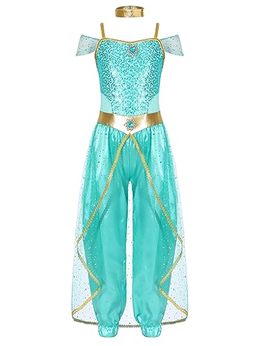 Choomomo Prinzessin Kostüm Kleid für Kinder Mädchen mit Halsband Accessoires Karneval Halloween Geburtstag Verkleidung Hellgrün 134-140 Choomomo Prinzessin Kostüm Kleid für Kinder Mädchen mit Halsband Accessoires Karneval Halloween Geburtstag Verkleidung Hellgrün 134-140 von Choomomo