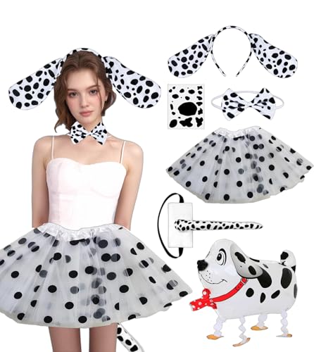 ChouGlow Tierkostüm Set für Kinder,Faschingskostüme Kinder,Tier Verkleiden Set,Giraffen/Tiger/Schwein/Leoparden/Hund Cosplay Set für Karneval, Halloween, Geburtstag, Weihnachten. (Hund) von ChouGlow