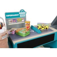 Moderne Supermarkt Theke aus Holz mit integriertem Kassensystem von Chr. Tanner GmbH