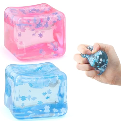 Chridark 【Ice Cube Fidget Toy for All Ages】2 Pack Sensory Squishy Fidget Toys, Square Stress Balls Classroom Prizes, Angstabbau Stress Cube Gift for Kids Teens Adults Chridark 【Ice Cube Fidget Toy for All Ages】2 Pack Sensory Squishy Fidget Toys, Square Stress Balls Classroom Prizes, Angstabbau Stress Cube Gift for Kids Teens Adults von Chridark