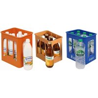 Kaufmannsladen Getränkekisten gefüllt mit jeweils 6 Flaschen Volvic, Hohes C oder Landliebe Milch von Christian Tanner GmbH