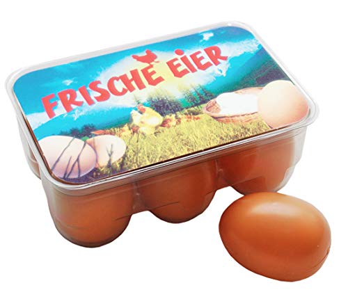Tanner - Der kleine Kaufmann DEKO 6 Eier in Box (Kaufladenzubehör, Eier in Plastikblister, scannbar) 0312.3 von Christian Tanner