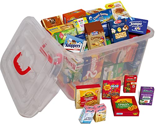 Tanner - Der kleine Kaufmann DEKO Big Value Box (Kaufladenzubehör, mit circa 40 Miniaturen, inklusive Aufbewahrungsbox) 0337.6 von TANNER