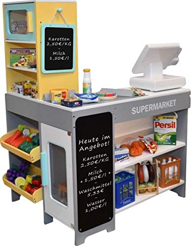 Christian Tanner Supermarkt aus Holz, mit 40-teiligem Zubehör, Grau Christian Tanner Supermarkt aus Holz, mit 40-teiligem Zubehör, Grau von Christian Tanner