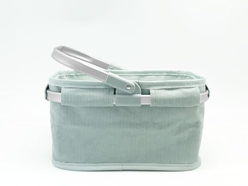Tanner - Der kleine Kaufmann DEKO – Tragekorb aus Cord „Ocean Breeze“ (Abmessung 28 x 17 x 15,5 cm, Material Cord-Stoff) 5004.2 von Christian Tanner
