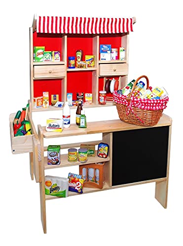 Tanner Kaufladen Klassik - Holz Kaufladen für Kinder 3-7 Jahre mit 40-teiligem Zubehörset, inkl. Obst, Gemüse, Körben und Lebensmitteln, fördert soziale Interaktion und Fantasie Tanner Kaufladen Klassik - Holz Kaufladen für Kinder 3-7 Jahre mit 40-teiligem Zubehörset, inkl. Obst, Gemüse, Körben und Lebensmitteln, fördert soziale Interaktion und Fantasie von Christian Tanner